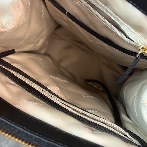 Brahmin Caroline Black Soft Leather Satchel with Matching Wallet Set - Picture 5 of 7